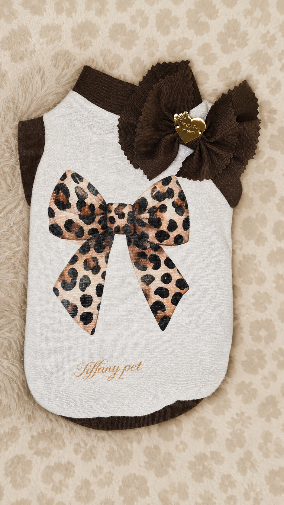✨ Magliettina “Fiocchettiamo Leopard” in Angoretta – Tiffany Pet ✨ taglia s